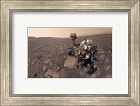 Framed Curiosity's Selfie at the Mary Anning Location On Mars