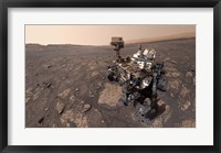 Framed Curiosity's Selfie at the Mary Anning Location On Mars