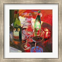 Framed Vin Rouge: Red Wine