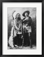 Framed Buffalo Bill and Sitting Bull in 1897