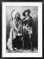 Framed Buffalo Bill and Sitting Bull in 1897