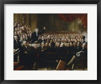 Framed 1840 convention of the British and Foreign Anti-Slavery Society