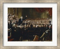 Framed 1840 convention of the British and Foreign Anti-Slavery Society
