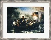 Framed Oliver Hazard Perry and Crew during The Battle of Lake Erie