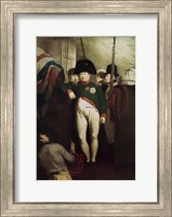 Framed Napoleon Bonaparte on the gangway of the HMS Bellerophon