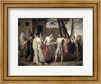 Framed Cincinnatus leaving the Plough to go dictate laws to Rome