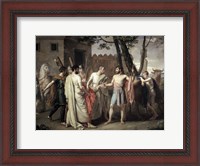 Framed Cincinnatus leaving the Plough to go dictate laws to Rome