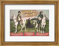 Framed Napoleon Bonaparte and Buffalo Bill on horseback