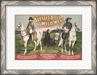 Framed Napoleon Bonaparte and Buffalo Bill on horseback