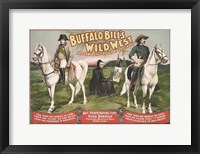 Framed Napoleon Bonaparte and Buffalo Bill on horseback