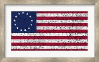 Framed 13 star Betsy Ross American flag