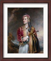 Framed Lord Byron in Albanian Dress