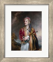 Framed Lord Byron in Albanian Dress