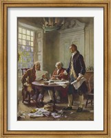 Framed Writing of the Declaration of Independence