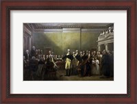 Framed General George Washington resigning his Commission