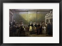 Framed General George Washington resigning his Commission