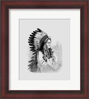 Framed Native Indian Chief, Sitting Bull