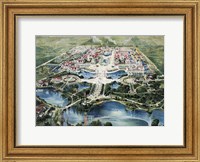 Framed Birdseye view of the Pan-American Exposition held in Buffalo, New York