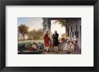Framed George Washington and Marquis de Lafayette at Mount Vernon