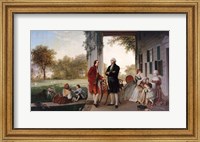 Framed George Washington and Marquis de Lafayette at Mount Vernon