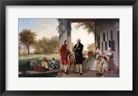 Framed George Washington and Marquis de Lafayette at Mount Vernon