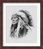 Framed Chief Hollow Horn Bear, a Brule Lakota leader during the Indian Wars
