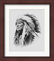 Framed Chief Hollow Horn Bear, a Brule Lakota leader during the Indian Wars