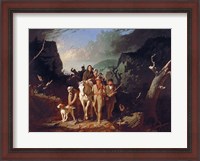 Framed Daniel Boone escorting settlers through the Cumberland Gap