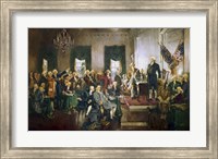 Framed Signing of the US Constitution at Independence Hall, Philadelphia, September 17, 1787