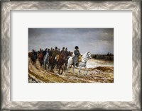 Framed Napoleon Bonaparte returning from Soissons after the Battle of Laon