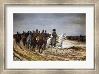 Framed Napoleon Bonaparte returning from Soissons after the Battle of Laon