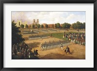 Framed Seventh Regiment assembling for review on Washington Square, New York