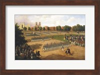 Framed Seventh Regiment assembling for review on Washington Square, New York