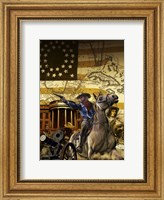 Framed General George Armstrong Custer on a Horse