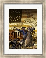 Framed General George Armstrong Custer on a Horse