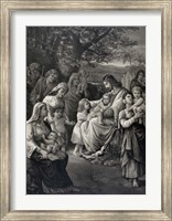 Framed Jesus blessing the Children