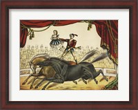 Framed Two Horse Act, circa 1874