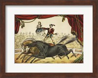 Framed Two Horse Act, circa 1874