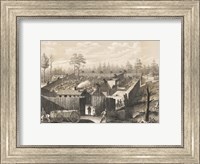Framed Andersonville Prison Georgia, circa 1864