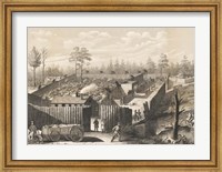 Framed Andersonville Prison Georgia, circa 1864