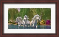 Framed Unicorns Cool Off in a Summer Stream