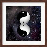 Framed Yin Yang Stars Reflect