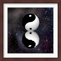 Framed Yin Yang Stars Reflect