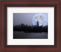 Framed New York City Terraformed Luna Rise