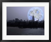 Framed New York City Terraformed Luna Rise