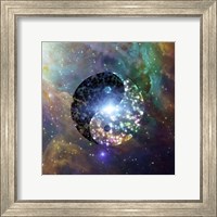 Framed Yin Yang Vivid Colorful Celestial