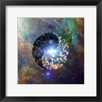 Framed Yin Yang Vivid Colorful Celestial