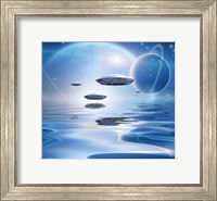Framed Extrasolar Planets and Spacecraft Over Quiet Waters
