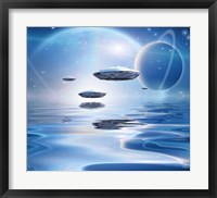Framed Extrasolar Planets and Spacecraft Over Quiet Waters
