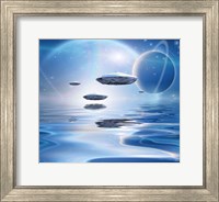 Framed Extrasolar Planets and Spacecraft Over Quiet Waters